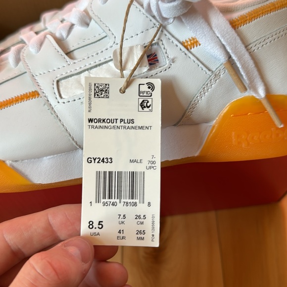 Rare Limited Edition Reebok Popsicle White Orange Mens Size 8.5 GY2433 Trainers - Picture 9 of 9